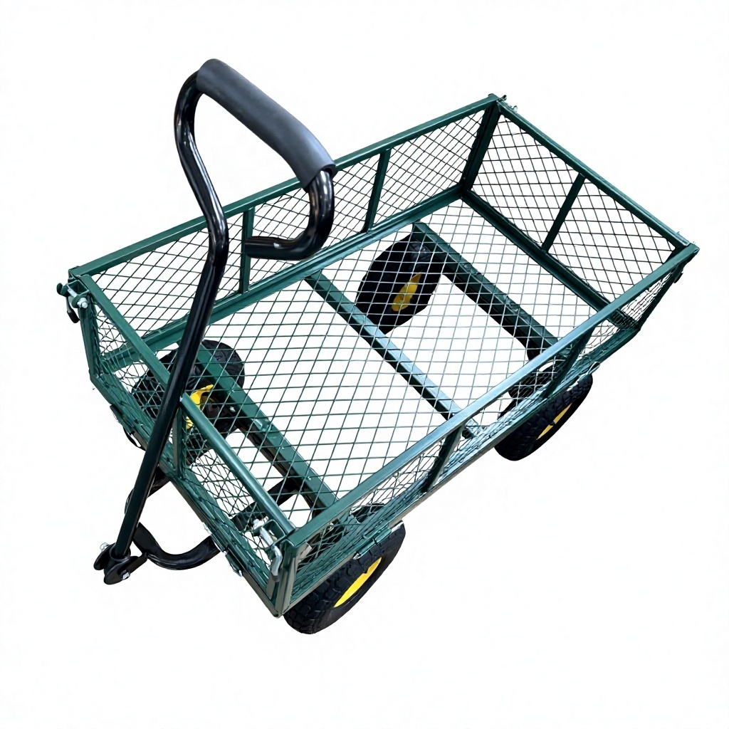 Heavy Equipment Yard - Heavy Duty Steel Mesh Garden Trolley