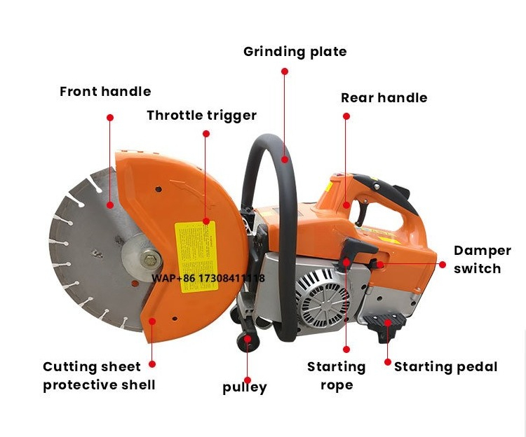 Electric Concrete Cutter - Concrete Road Cutting Machine Asphalt Handheld