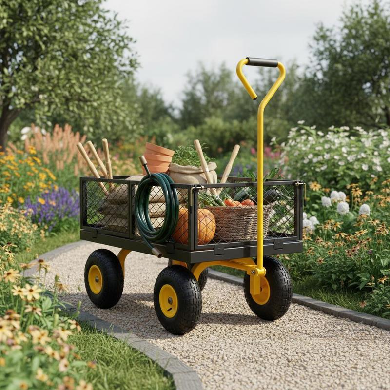 Steel Garden Cart 900 Lbs For  - Heavy Equipment Yard review and price