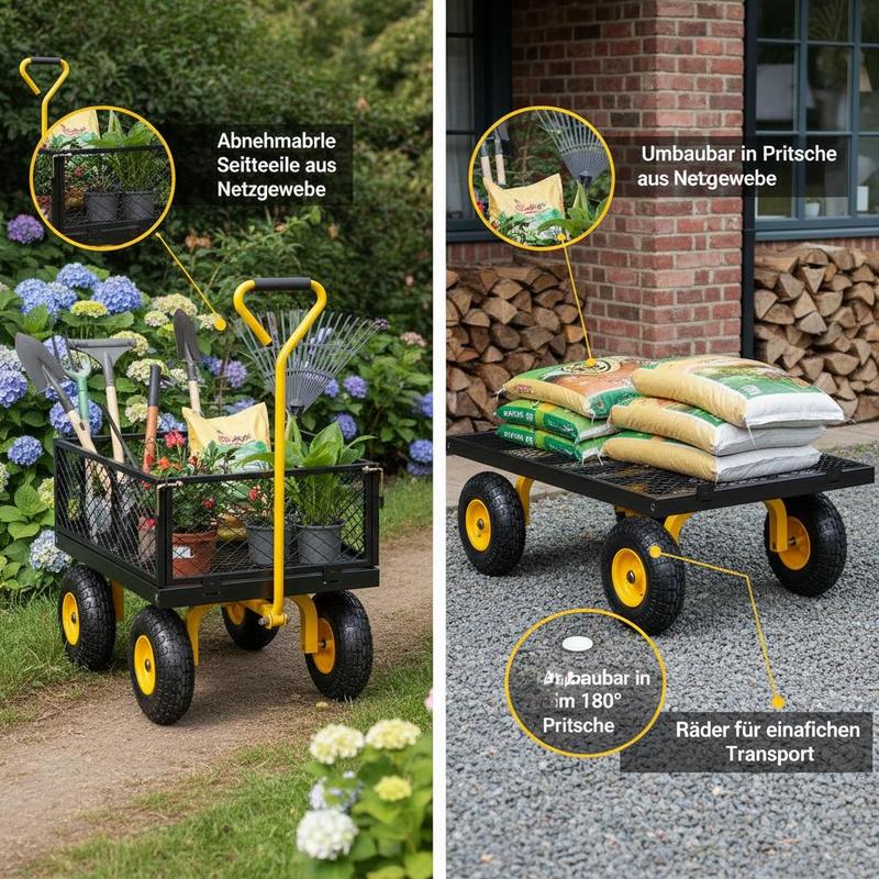 Steel Garden Cart 900 Lbs For  - Heavy Equipment Yard review and price