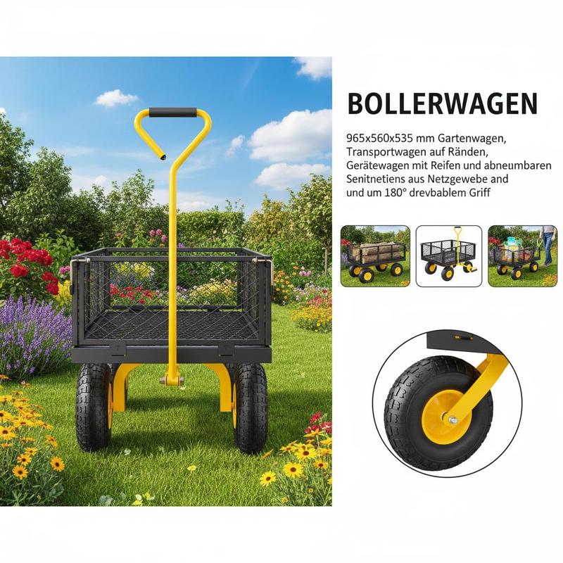 Steel Garden Cart 900 Lbs For  - Heavy Equipment Yard review and price