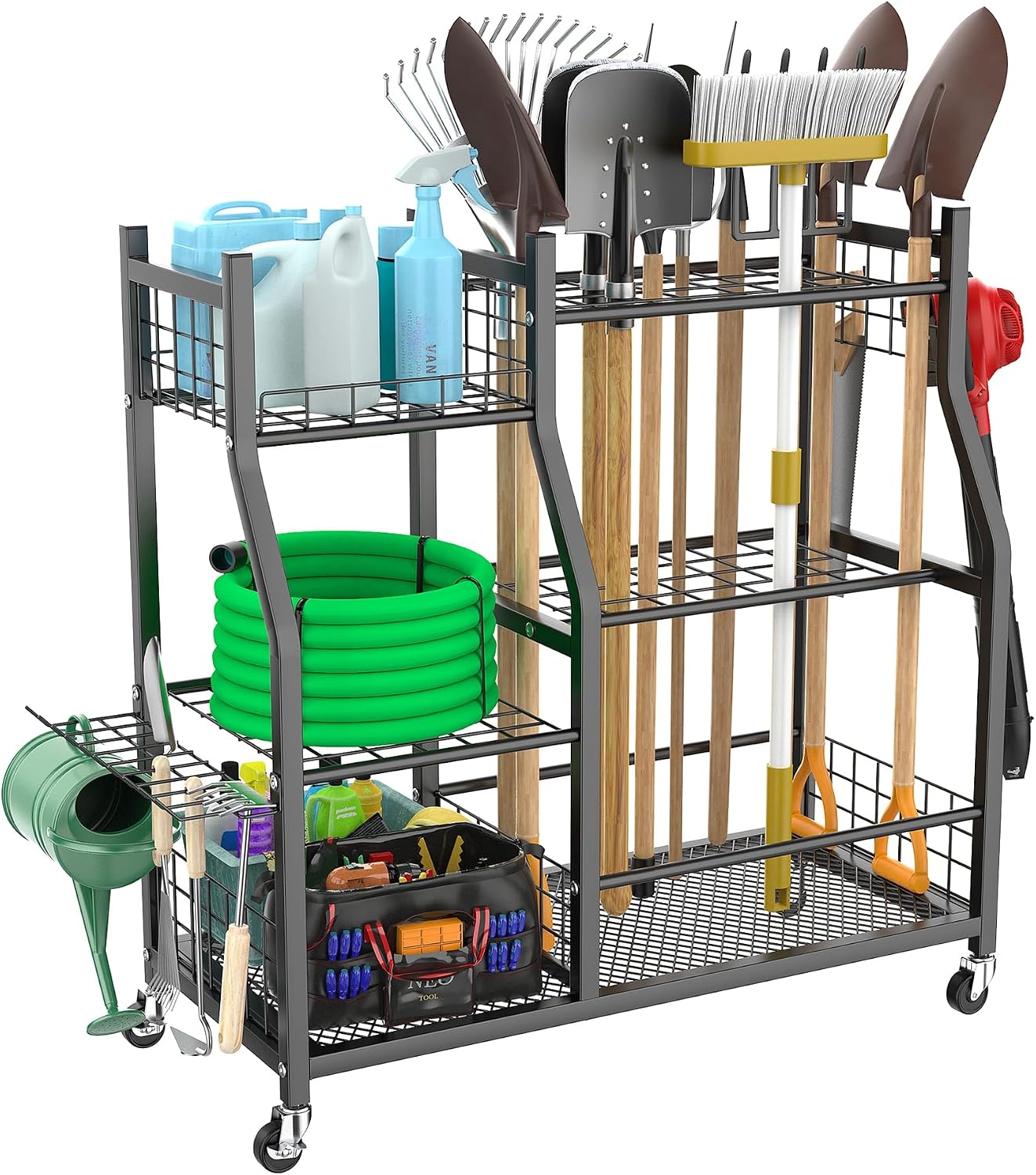 Garden Tool Organizer Rack Wit - Heavy Equipment Yard review and price
