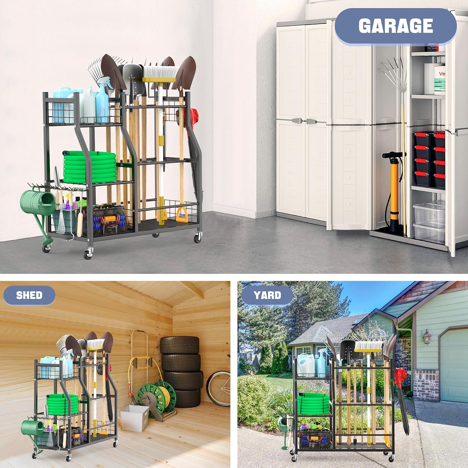 Garden Tool Organizer Rack Wit - Heavy Equipment Yard review and price