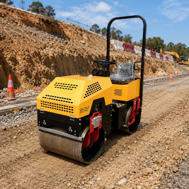 Double Drum Vibratory Road Rol - Heavy Equipment Construction review and price