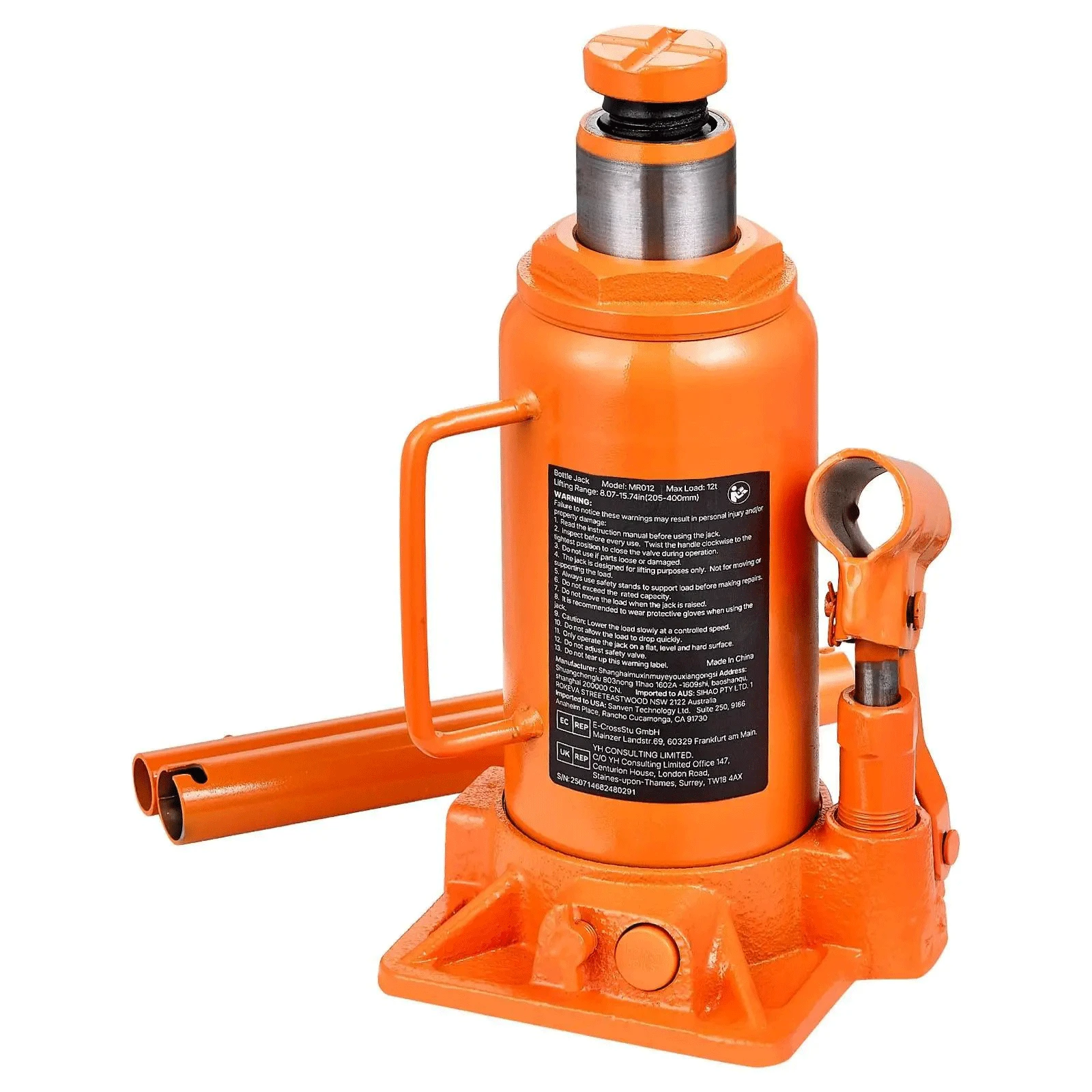 Hydraulic Bottle Jack 12Ton Ca - Welding Heavy Equipment review and price