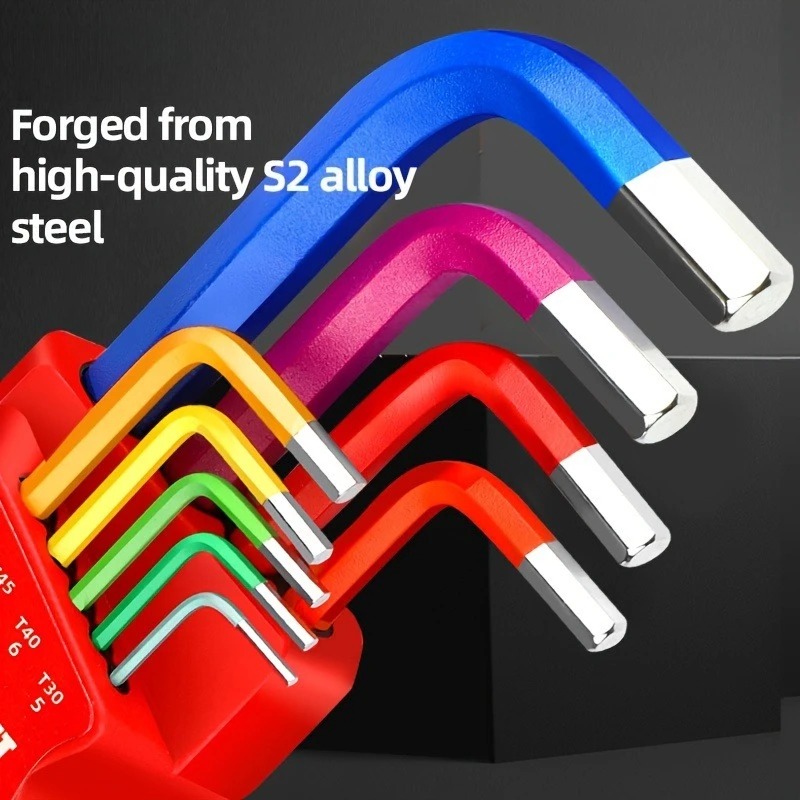 9pcs Industrial Hex Key Set, B - Heavy Equipment Key Set review and price