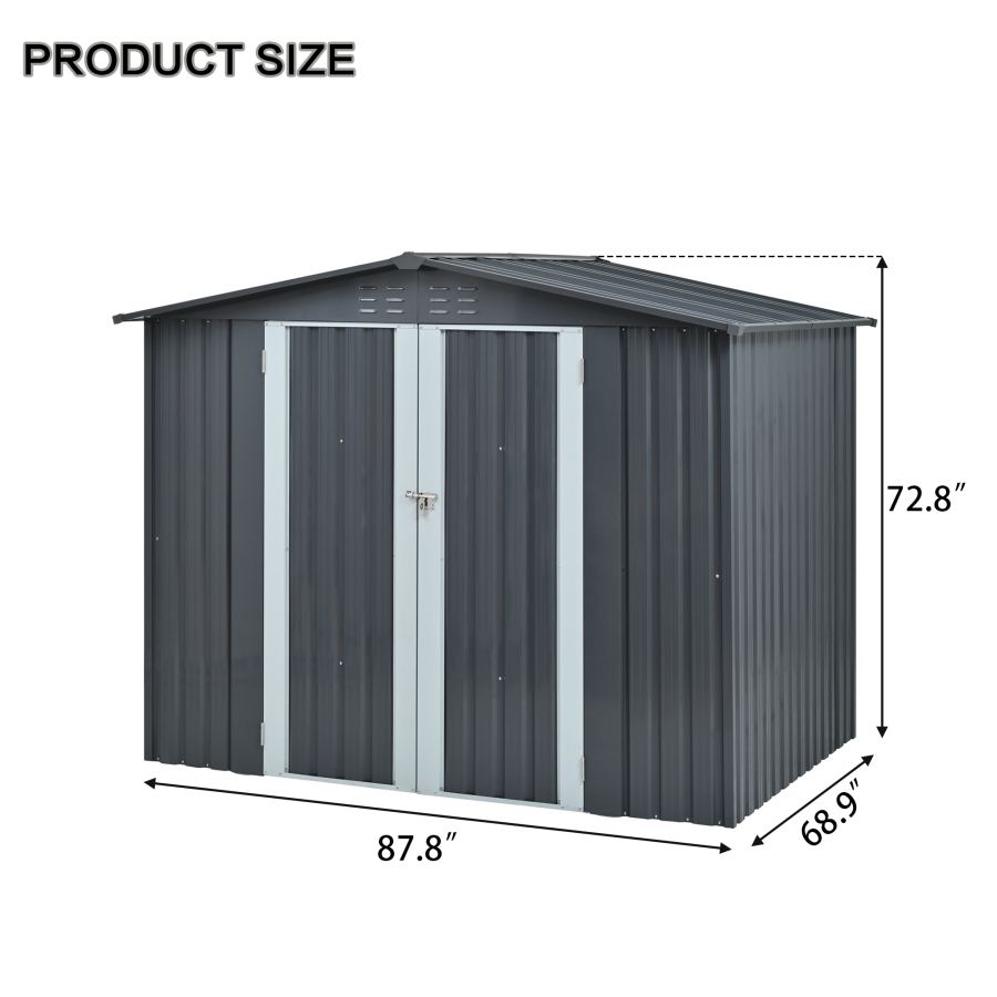 Metal Storage Shed with Double - Heavy Equipment Yard review and price