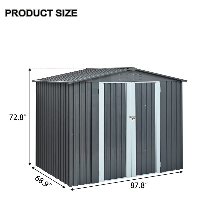 Metal Storage Shed with Double - Heavy Equipment Yard review and price