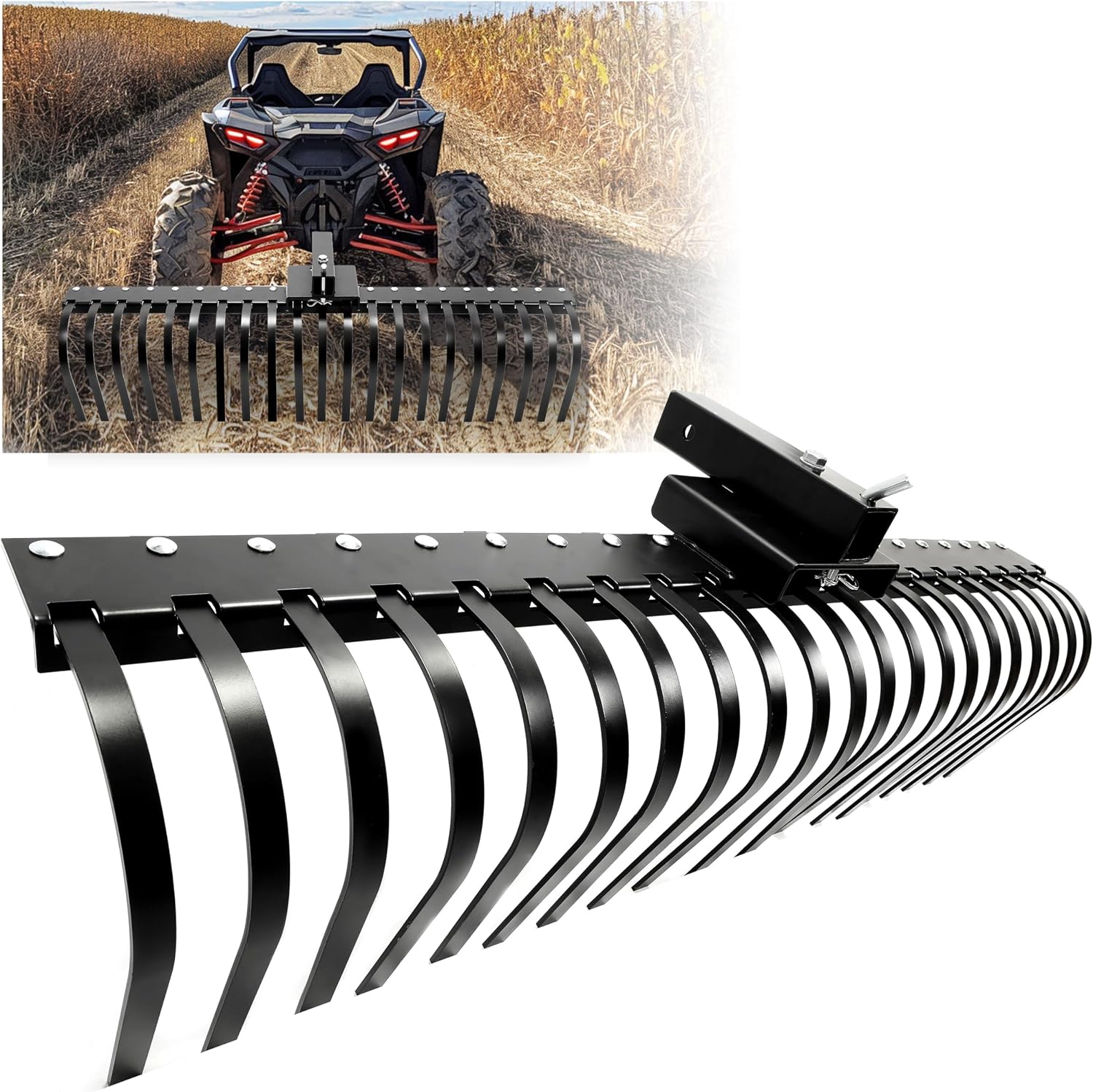 Landscape Rake Pine Straw Tow  - Heavy Equipment Landscaping review and price