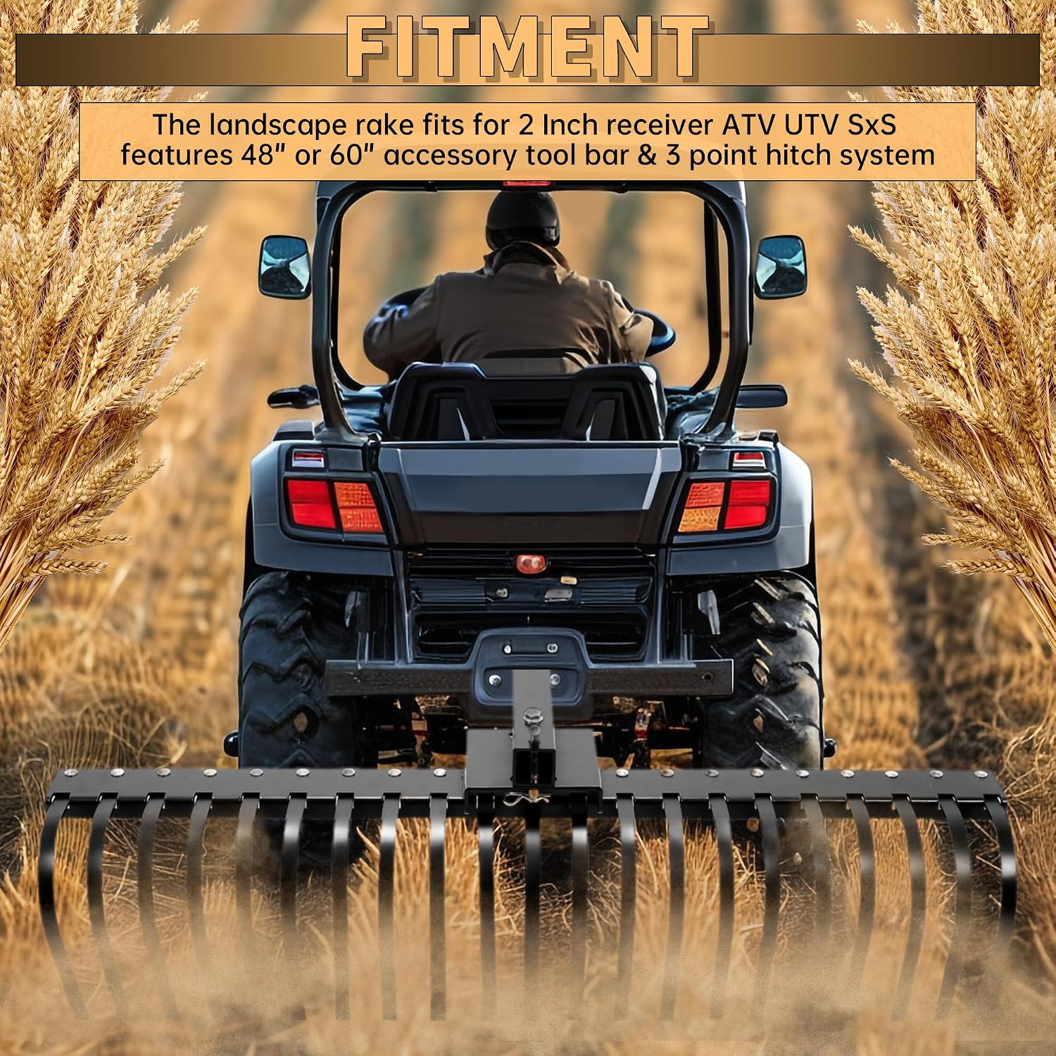 Landscape Rake Pine Straw Tow  - Heavy Equipment Landscaping review and price
