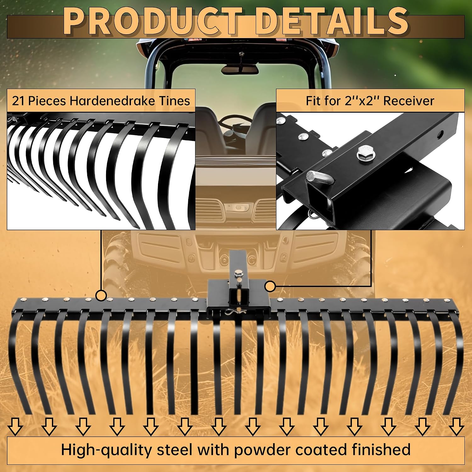 Landscape Rake Pine Straw Tow  - Heavy Equipment Landscaping review and price