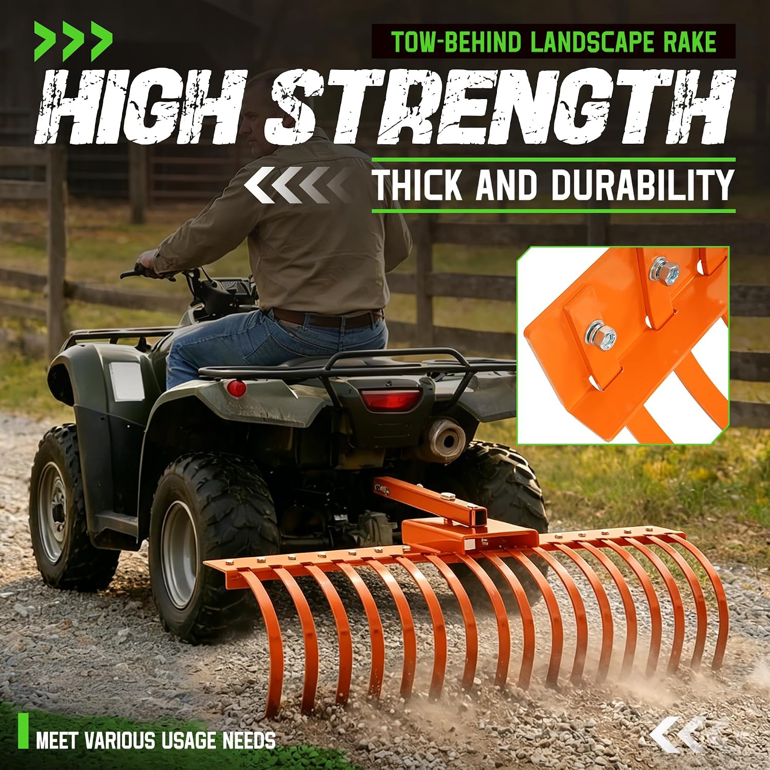 Landscape Rake Tow Behind Gard - Heavy Equipment Landscaping review and price