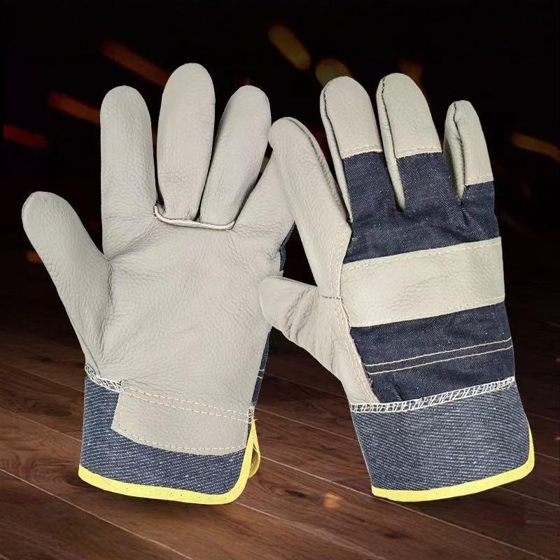 1 Pair Cowhide Denim Gloves Th - Heavy Equipment Yard review and price
