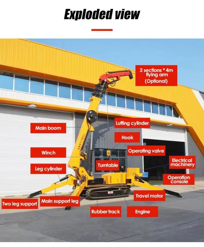 8T Hydraulic Spider Crane Heav - Heavy Equipment Crane review and price
